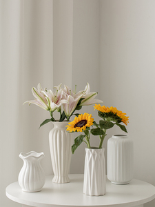 Juego de Jarrones para Flores Artificiales, Jarrón de Cerámica Estilo INS, Jarrones Decorativos para Centro de Mesa de Boda y Hogar - Product Image 5