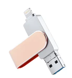 Jaster — clé USB rotative en métal de haute qualité, 4 go 8go 16 go 32 go 64 go 128go, téléphone portable à double usage, cadeau personnalisé