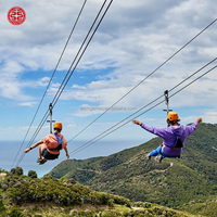 Adventure Zip line Siège Volant Câble Métallique en Acier Inoxydable Kit Zip Line Extérieur avec Accessoires Complets