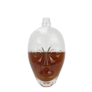 Botella de <span class=keywords><strong>calavera</strong></span> de pedernal alto 700ml 750ml 1750ml Botella de vodka de licor de vidrio con tapa Superficie grabada para uso de <span class=keywords><strong>Tequila</strong></span> - Product Image 2