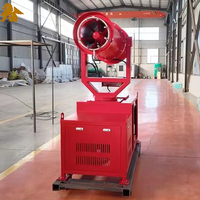 Canon à brouillard industriel de 30 m pour la suppression de la poussière, souffleur automatique oscillant à brume d'eau pour les chantiers de déchets