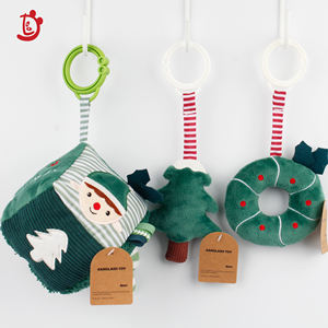 Nouveau cube personnalisé pour bébé hochet sensoriel en peluche style <span class=keywords><strong>de</strong></span> <span class=keywords><strong>Noël</strong></span> conception berceau poussette suspendus hochet jouets éducatifs - Product Image 3