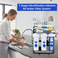 Système de purification d'eau par osmose inverse RO 75-100 GPD à 6 étapes avec réservoir sous pression et filtre ou purificateur d'eau potable pour usage domestique