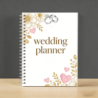 Carnet de planification de mariage personnalisé avec impression sur mesure, journal quotidien et mensuel non daté, organiseur de planification de mariage, carnet de suivi en papier