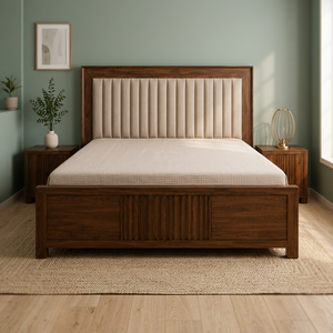 Wooden <b>Storage</b> <b>Bed</b> Upholstered Headboard Platform <b>Bed</b> Frame Modern Bedroom Furniture - Product Image 2