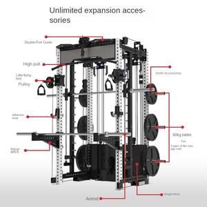Rack d'alimentation tout-en-un: Entraîneur fonctionnel, Lat Pulldown, Low Row, Smith Cable, Dual Weight Stacks pour des solutions de gym complètes - Product Image 4