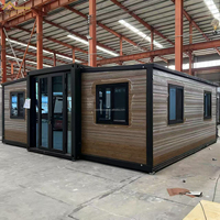 Maison conteneur extensible à vendre, maison conteneur préfabriquée pliable, mini maison modulaire mobile de luxe en acier galvanisé