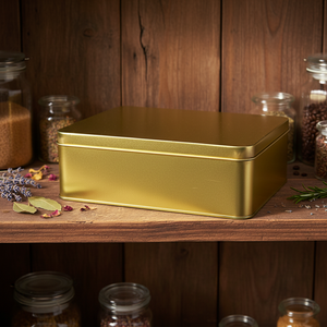 고급 맞춤형 직사각형 식품 등급 양철 박스 도매 - Product Image 1