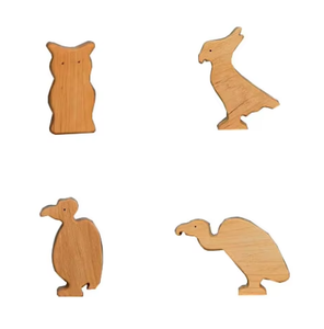 Jouets en bois mignons et vierges sur le thème des animaux de la forêt Montessori : Lévrier, <span class=keywords><strong>renard</strong></span>, blason, ours – Jouet pour tout-petits - Product Image 6