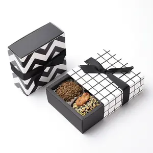 Nordic Ins Style Chocolate Box Spot Black and White Lattice Folding Carton Dessert Packaging Box Gift Packaging Party Packaging