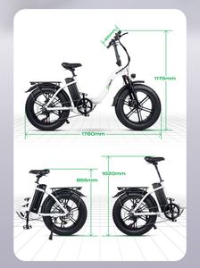 Vélos électriques 20 pouces 48V Vélo pliant électrique 500W 250W 25KM/H Vélos électriques pliables - Product Image 6
