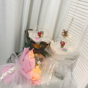 INS Nuovi prodotti regali <span class=keywords><strong>di</strong></span> San Valentino trasparente bobo ballon led rotonda rosa bobo <span class=keywords><strong>palloncini</strong></span> rosa fiori per la ragazza regalo dell'amante - Product Image 6