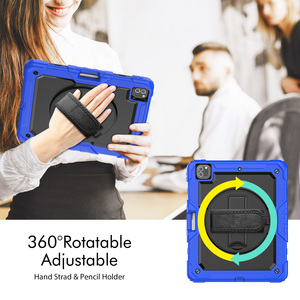 Pour <span class=keywords><strong>iPad</strong></span> <span class=keywords><strong>Pro</strong></span> <span class=keywords><strong>12</strong></span>.<span class=keywords><strong>9</strong></span> <span class=keywords><strong>pouces</strong></span> 2018/<span class=keywords><strong>2020</strong></span>/2021/2022 étui pour tablette béquille rotative ergonomique main/bandoulière protecteur d'écran - Product Image 4