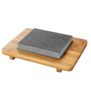 Vendita calda bistecca di Lava cottura di <span class=keywords><strong>pietra</strong></span> bistecca piatto con vassoio in legno BBQ frizzante <span class=keywords><strong>pietra</strong></span> di granito piatto Set - Product Image 5