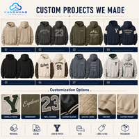 Sweat à capuche oversize 100 % coton avec fermeture éclair, poche kangourou, molleton bouclette épais 420 g/m², coupe carrée, quart de zip, unisexe