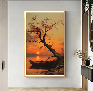 B&C ART <span class=keywords><strong>วิว</strong></span>ทิวทัศน์<span class=keywords><strong>สวย</strong></span>งามยามเย็น ภาพพิมพ์ดิจิทัลสมัยใหม่ ความละเอียดสูง ทนทาน ภาพศิลปะติดผนังบนผ้าใบพร้อมกรอบด้านใน - Product Image 5