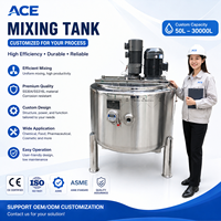 Ace Réservoirs en acier inoxydable Réservoir de mélange de liquide Mélangeur de détergent liquide Réservoir de mélange de savon liquide 1000L