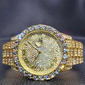 Relojes de Diamantes de Lujo Únicos para Mujer, Reloj Redondo Plateado con Esfera Personalizada, Relojes de Pulsera de Cuarzo de Lujo con Circonitas - Product Image 3