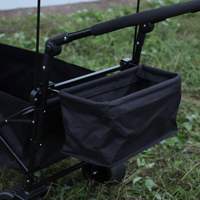 Chariot de plage pliable direct usine avec auvent et plateau de table amovible, chariot de vente ambulante portable pour camping en extérieur