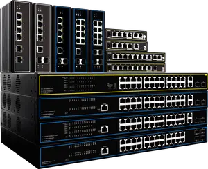 محول إدارة شبكة كامل جيجا بايت L2 8 16 24 28 52 منفذ 1000 ميجا بايت/ثانية 400 وات يدعم محول QOS VLAN MSTP+POE