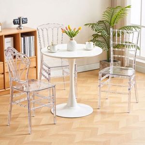 Chaise en plastique transparente moderne et portable pour extérieur, dossier en acrylique, empilable, pour salon, <span class=keywords><strong>prix</strong></span> usine, vente en gros - Product Image 1