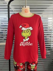 Pyjamas de Noël assortis pour toute la famille, ensemble décontracté à manches longues, imprimé <span class=keywords><strong>Grinch</strong></span>, pour parents, enfants et chien, hiver, Noël - Product Image 3