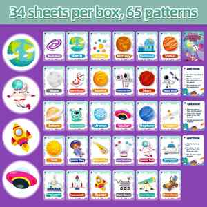 Tarjetas Educativas de Planetas del Espacio, 34 Piezas, Rompecabezas Cognitivo del Universo para Niños en Edad Preescolar, Venta al Por Mayor - Product Image 3