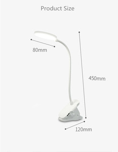 USB Clip Đèn Bàn Có Thể Sạc Lại Công Tắc Cảm Ứng Để Học Đọc Pin Đèn Bàn <span class=keywords><strong>Led</strong></span> 5W 1200MAh - Product Image 6