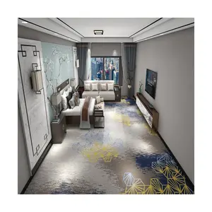 High quality hot sale customized Axminster luxury beautiful and antifouling Hotel suites and guest rooms wall to wall carpet