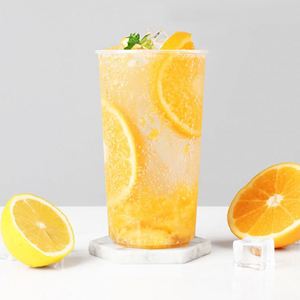 Gobelets en plastique PP transparents jetables de haute qualité, 90 mm, 500 ml, 700 ml, imprimés sur mesure, givrés, pour café, boissons et jus - Product Image 4