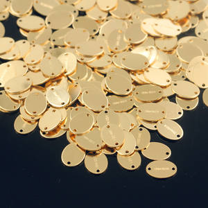 ベストセラーゴールド入りオーバル刻印ロゴカスタムタグペンダントシルバー925ジュエリー品質チャーム - Product Image 6