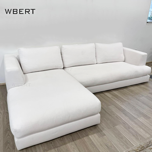 Wbert Rhso कस्टम उत्तर अमेरिकी मोज़ा बाएं हाथ के सोफा-प्रदर्शन लिनन, गहरे बैठने वाले कमरे के सोफे पर - Product Image 4