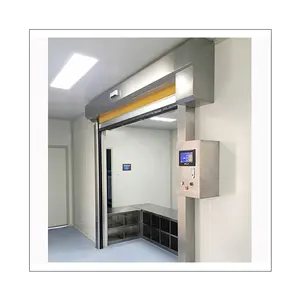Automatische Pvc Gordijn Hoge Snelheid Schone Kamer Deur Opener Rolling Deur Beveiliging Roldeur Maken Rvs Gate
