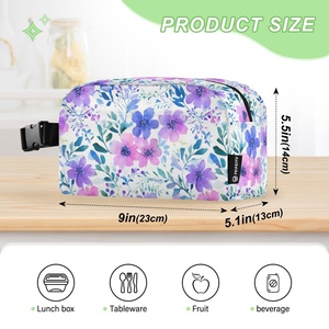 Eco-Friendly Cute Customs Printed Insulated Lunch Bag Portable Waterproof <b>Cooler</b> for Food Small Size Convenient Use - Product Image 3