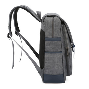Custom Leisure and Fashion Canvas <b>Backpack</b> with Polyester Lining and Zipper Closure - Product Image 4