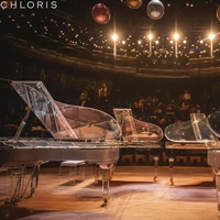 Piano en cristal avec la meilleure qualité, modèle populaire, piano à queue en acrylique HG168A pour la décoration de meubles de luxe.