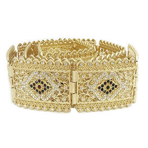 Nouvelle Arrivée <span class=keywords><strong>Ceinture</strong></span> Robe <span class=keywords><strong>Caftan</strong></span> Chic Marocain avec Strass Verts et Rouges, <span class=keywords><strong>Ceinture</strong></span> Bijou de Mariage pour Femmes - Product Image 1