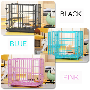 Jaula Plegable de Metal para Perros con Puertas Individuales y Dobles, Diseño de Malla Sólida Transpirable, Bandeja de Plástico Grande para Uso en Interiores/Exteriores - Product Image 4