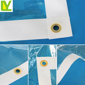 Lona de PVC <span class=keywords><strong>transparente</strong></span> de vidrio reforzado resistente, tamaño personalizado, lona de vinilo <span class=keywords><strong>transparente</strong></span> - Product Image 5
