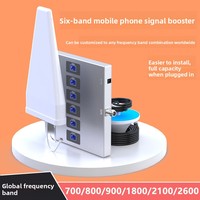 Amplificateur de signal mobile universel six bandes 4G/5G avec couverture de 200 100 m² Modèle 0217