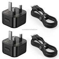 Nouvelle conception de 25W USB C Super Fast Charging UK 3-pin Portable Phone Tête de charge rapide pour Samsung Galaxy S23 24 25 ultra