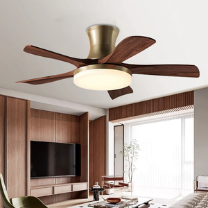 Nhà Máy Trực Tiếp Nhỏ Quạt Trần Điện Bằng Gỗ Vàng 42-Inch Lưỡi Cho Nhà Phòng Khách Phòng Ngủ Nghiên Cứu DC Động Cơ Điều Khiển Từ Xa - Product Image 2