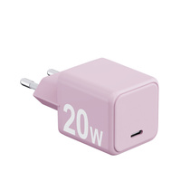 Adaptateur d'alimentation USB-C 20W PD en ABS à charge rapide, vente en gros d'usine, avec prise UE pour téléphone, ordinateur portable et appareil photo