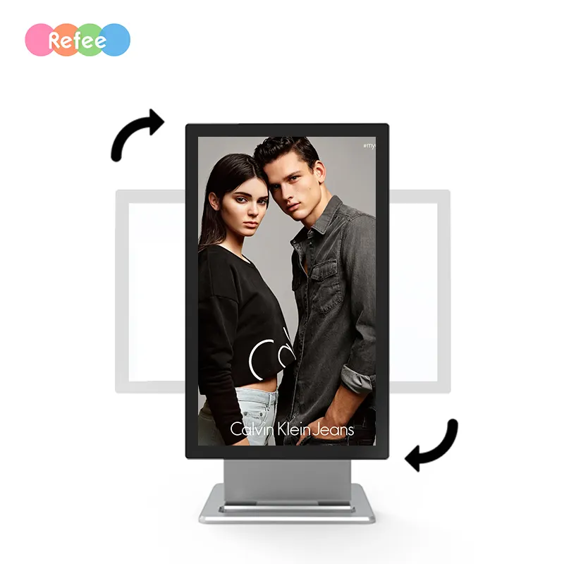Вращающийся портрет/пейзаж цифровой Настольный дисплей digital signage media player 13,3 дюймов киоск сенсорный экран android
