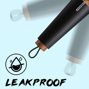 Nouvelle arrivée Fayren, bouteille d'eau portable en acier inoxydable à double paroi avec couvercle en bois, 17 oz, corps conique isolé - Product Image 3