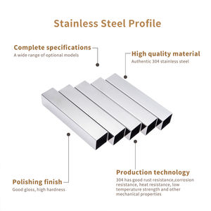 벤텡 최고급 JIS 표준 304 스테인리스 스틸 파이프 2BA 표면 마감 직사각형 형태 건축용 - Product Image 3