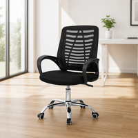 Chaise de bureau à dossier mi-haut en maille avec roulettes souples et réglage en hauteur pour espace de travail à domicile Philippines
