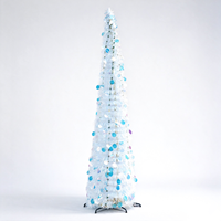 Décoration de Noël d'intérieur, arbre de Noël artificiel de 150 cm avec support en métal, couleur verte