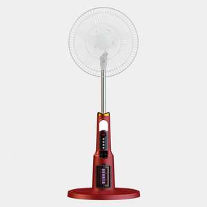 Ventilador de Pie Moderno con Luz LED, 5 Aspas, Motor DC, Control Táctil, 4 Velocidades, Cuerpo de Plástico, Aspas Naranjas, 2700-6500K, Regulable - Product Image 2