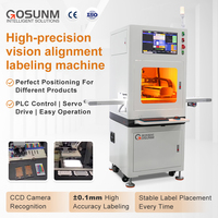 Machine d'étiquetage automatique par vision pour boîtes, bouteilles et produits d'emballage avec système de positionnement par vision
